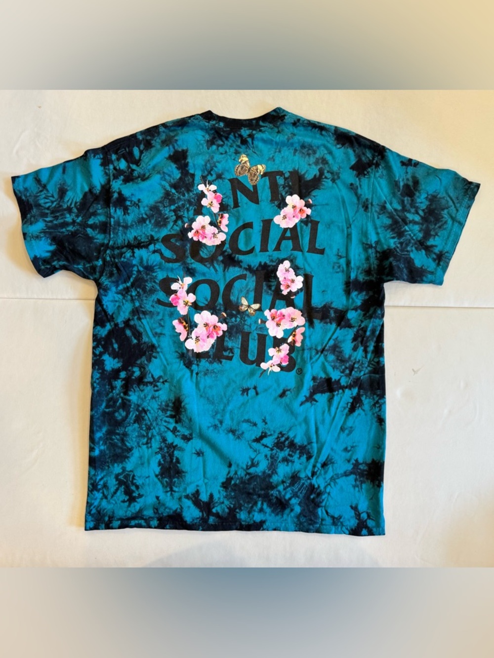 Anti Social Social Club Kkotch Tee in “Black/Teal Tie-Dye”